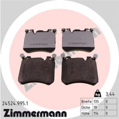 ZIMMERMANN Bremsbeläge ZIMMERMANN Bremsbeläge