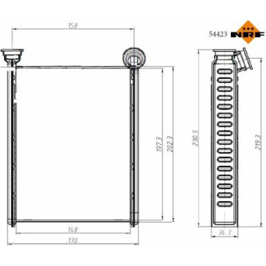 Wärmetauscher, Innenraumheizung EASY FIT 54423