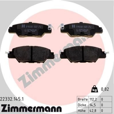 ZIMMERMANN Bremsbeläge ZIMMERMANN Bremsbeläge