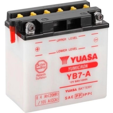 Yuasa MF VRLA Batterie COMBIPACK | offen, mit Säurepaket | YB7-A