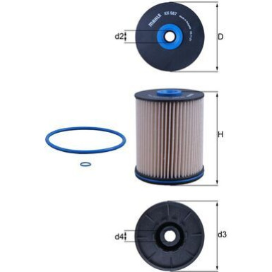 MAHLE Kraftstofffilter | KX 567D