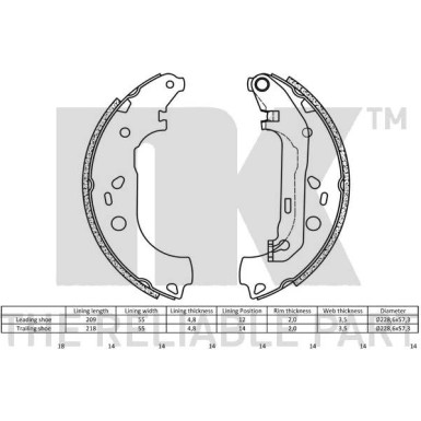 2725700 Bremsbackensatz 2725700 Bremsbackensatz