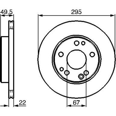 Bremsscheibe VA | MERCEDES W124 89 | 0 986 478 525