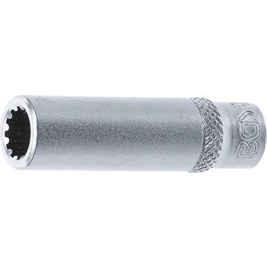 BGS Steckschlüssel-Einsatz Gear Lock, tief | Antrieb Innenvierkant 6,3 mm (1/4"""") | SW 8 mm | 10158