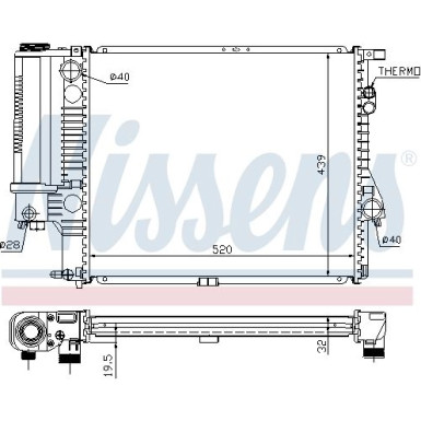 Wasserkühler PKW | BMW 5 (E39) 95 | 60607