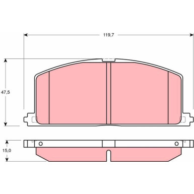 Bremsklötze VA | TOYOTA Starlet 97 | GDB3184 Bremsklötze VA | TOYOTA Starlet 97 | GDB3184