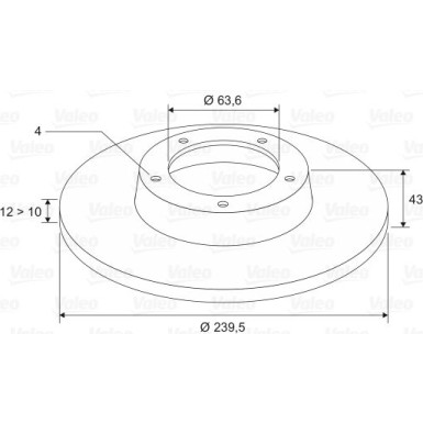 VALEO Bremsscheibe 186529
