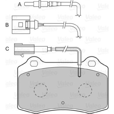 VALEO Bremsbeläge 598466