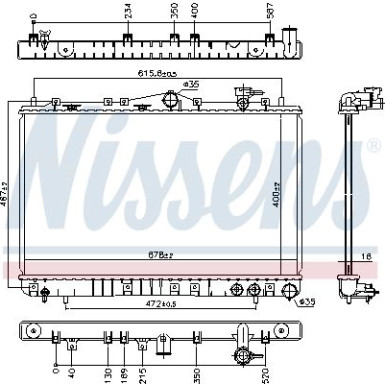 Wasserkühler PKW | HYUNDAI SONATA III 93-96 | 67006