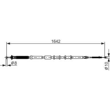 Handbremsseil li | FIAT Punto 05 | 1987477974