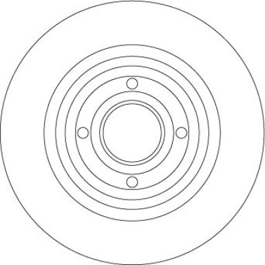 Bremsscheibe Renault T. Megane/Scenic 03- Mit Abs-Lager TRW SINGLE DF4414BS