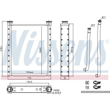 Heizkühler PKW Toyota Yaris LHD 05 FIRST FIT 707172