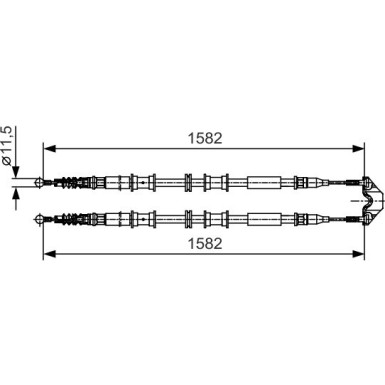 Handbremsseil | OPEL Combo 01 | 1987482138