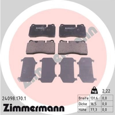 ZIMMERMANN Bremsbeläge