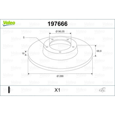 VALEO Bremsscheibe VALEO Bremsscheibe