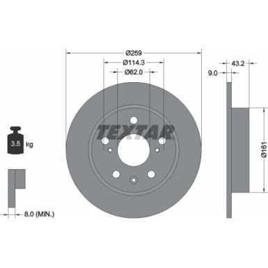 Bremsscheibe Suzuki T.Sx4/Vitara 1.6 13 PRO 92268403