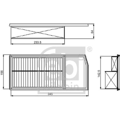febi Luftfilter PKW | CITR Nemo,FIAT 500,Qubo 10 | 101664