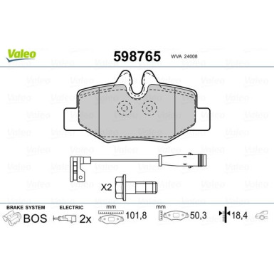 VALEO Bremsbeläge VALEO Bremsbeläge