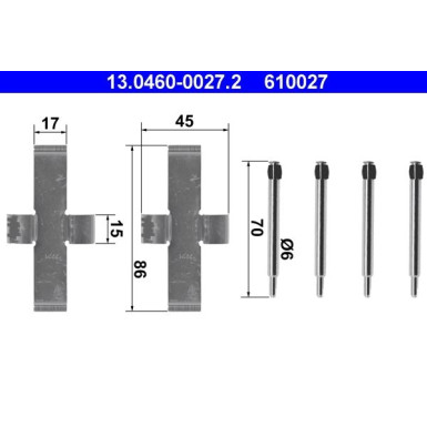 ATE Zubehör, Bremsbeläge 13.0460-0027.2
