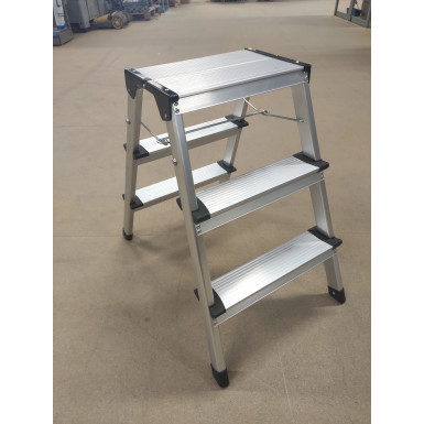 20922L SW-Stahl Stufenleiter Alu, 3-stufig