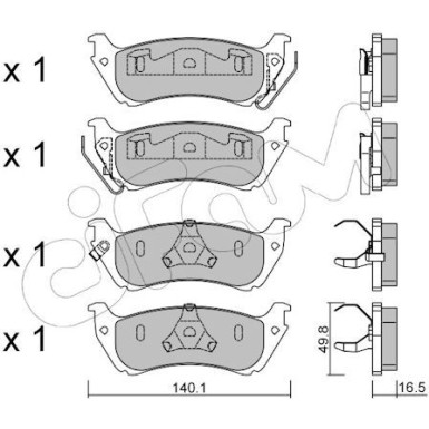 CIFAM Bremsbelagsatz, Scheibenbremse 822-570-0