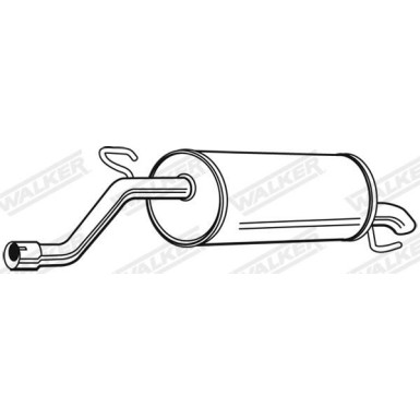 53 / Auspufftopf Hinten | OPEL Corsa D 1.2i 59kW 06 | 23353