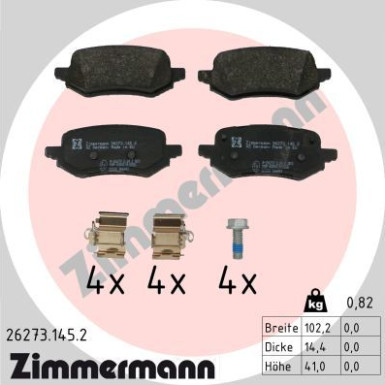 ZIMMERMANN Bremsbelagsatz, Scheibenbremse | 26273.145.2