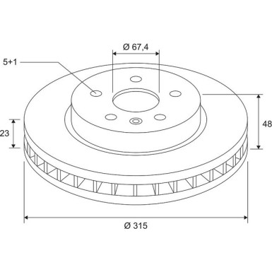 VALEO Bremsscheibe 672588 COATED