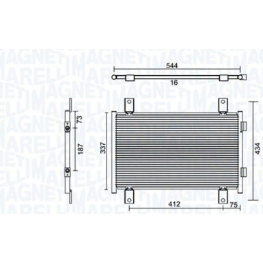MAGNETI MARELLI Kondensator, Klimaanlage 350203895000