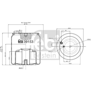 FEBI BILSTEIN Luftfeder | 39153