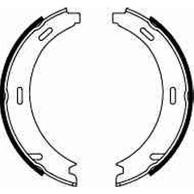 15 462 001 Bremsbacken | MERCEDES W168,W245,W124,W210 82 | GS8208