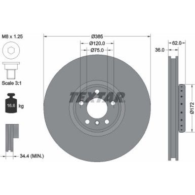 Bremsscheibe Bmw P. X5/X6 10- Le PRO+ 92266425