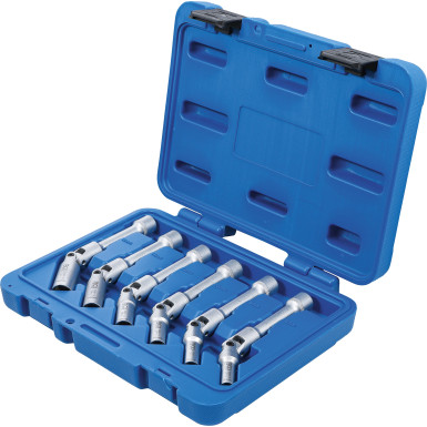 BGS Universal Glühkerzen-Gelenkschlüssel-Satz, Sechskant | Antrieb Innenvierkant 10 mm (3/8"""") | SW 8 - 16 mm | 6-tlg | 2986