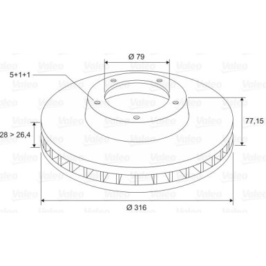 VALEO Bremsscheibe 197227