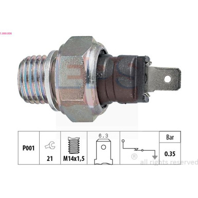 1.800.006 Öldruckschalter Made in Italy - OE Equivalent
