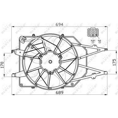 NRF Kühlerlüfter 47465