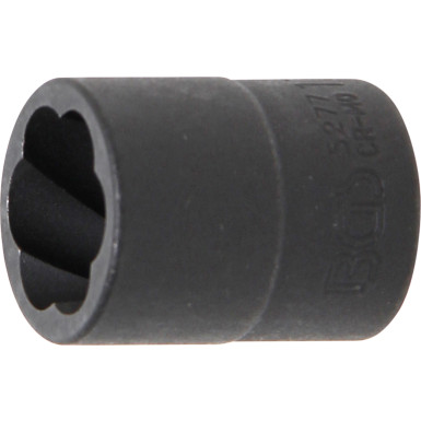 BGS Spiral-Profil-Steckschlüssel-Einsatz / Schraubenausdreher | Antrieb Innenvierkant 10 mm (3/8"""") | SW 17 mm | 5277