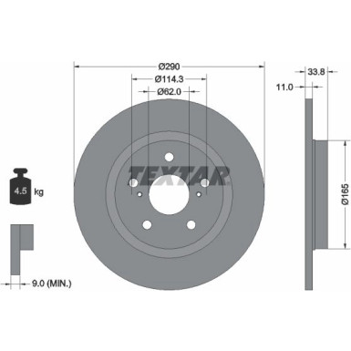 Bremsscheibe Toyota T. Avensis 09- 1.6-2.2 | 92195200