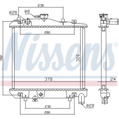 Wasserkühler PKW | KIA Pride, MAZDA 121 (DA) | 62505