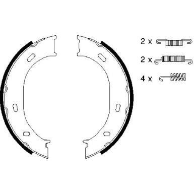 0 986 487 610 Bremsbackensatz, Feststellbremse 0 986 487 610 Bremsbackensatz, Feststellbremse