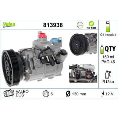 VALEO Kompressor 813938 VALEO RE-GEN AT