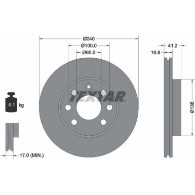 Bremsscheibe Opel P. Corsa C | 92111403