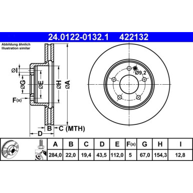 Bremsscheibe Db P. W202/S202 2.0-2.8 93-01 | 24.0122-0132.1