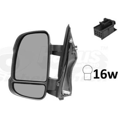 Aussenspiegel li. elek. Verst. bhz Citroen Jumper konvex 16W -> 3,5t 8P OE 735517100 HAGUS