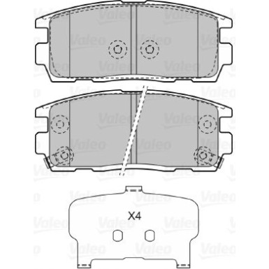 VALEO Bremsbeläge 598941