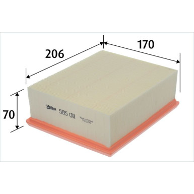 VALEO Luftfilter | 585011