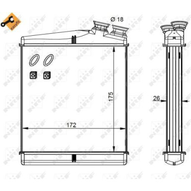Wärmetauscher, Innenraumheizung EASY FIT 54340