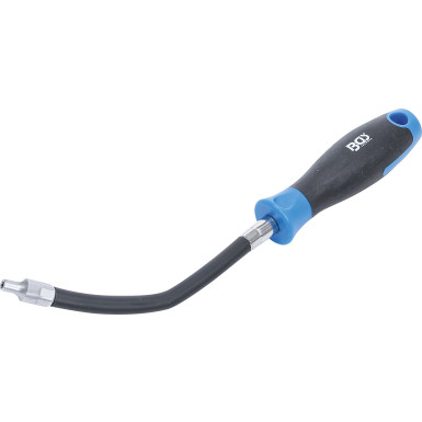 BGS Flexibler Schraubendreher mit Rundgriff | E-Profil E 6 | Klingenlänge 150 mm | 70022