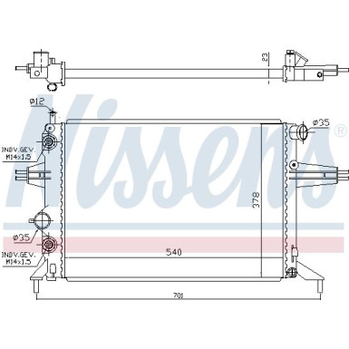 Wasserkühler PKW | OPEL ASTRA G 1,2 98 | 632481