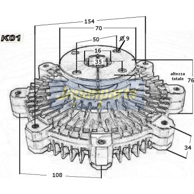 Kupplung, K÷hlerl Nach VC-K01